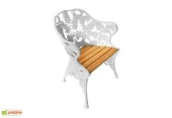 Fauteuil De Jardin Fonte D’Aluminium Et Bois Fougère