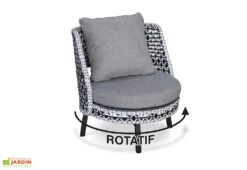 Salon De Jardin 4 Places En Aluminium Et Résine Tressée Agadir 10 Salon De Jardin 4 Places En Aluminium Et Résine Tressée Agadir -Hevea Jardin Magasin fauteuil jardin rotatif