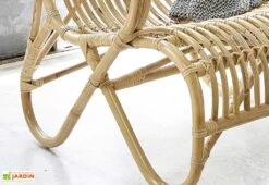 Fauteuil En Rotin L.65 X H.87 X P.50 Cm – Boho -Hevea Jardin Magasin fauteuil rotin 5