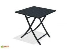 Guéridon Pliant Marius 70x70 8 Guéridon Pliant Marius 70x70 -Hevea Jardin Magasin gueridon pliant aluminium gris anthracite 2 personnes