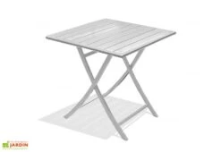 Guéridon Pliant Marius 70x70 9 Guéridon Pliant Marius 70x70 -Hevea Jardin Magasin gueridon pliant gris metal