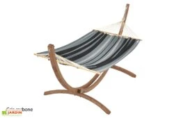 Ensemble Hamac En Tissu Et Support En Bois – Set EsKapade 11 Ensemble Hamac En Tissu Et Support En Bois – Set EsKapade -Hevea Jardin Magasin hamac balancelle lit jardin carbone 1