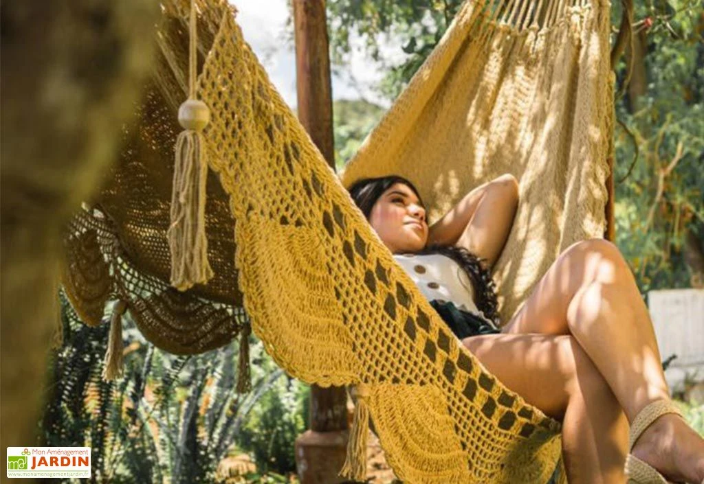 Hamac En Coton Tissé à La Main 2 X 2,37 M - Santiago XL 1 Hamac En Coton Tissé à La Main 2 X 2,37 M - Santiago XL
