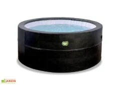 EXIT TOYS Spa Extérieur Rigide Rond 4 Places Ø 184 Cm – Leather Premium Noir
