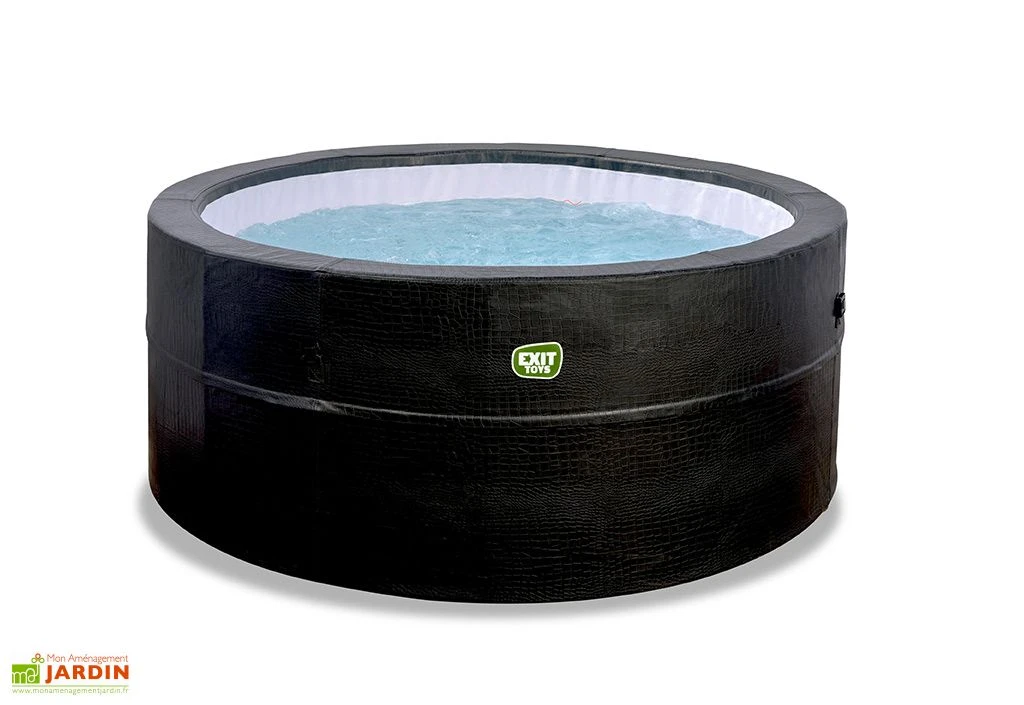 EXIT TOYS Spa Extérieur Rigide Rond 4 Places Ø 184 Cm – Leather Premium Noir 1 EXIT TOYS Spa Extérieur Rigide Rond 4 Places Ø 184 Cm – Leather Premium Noir