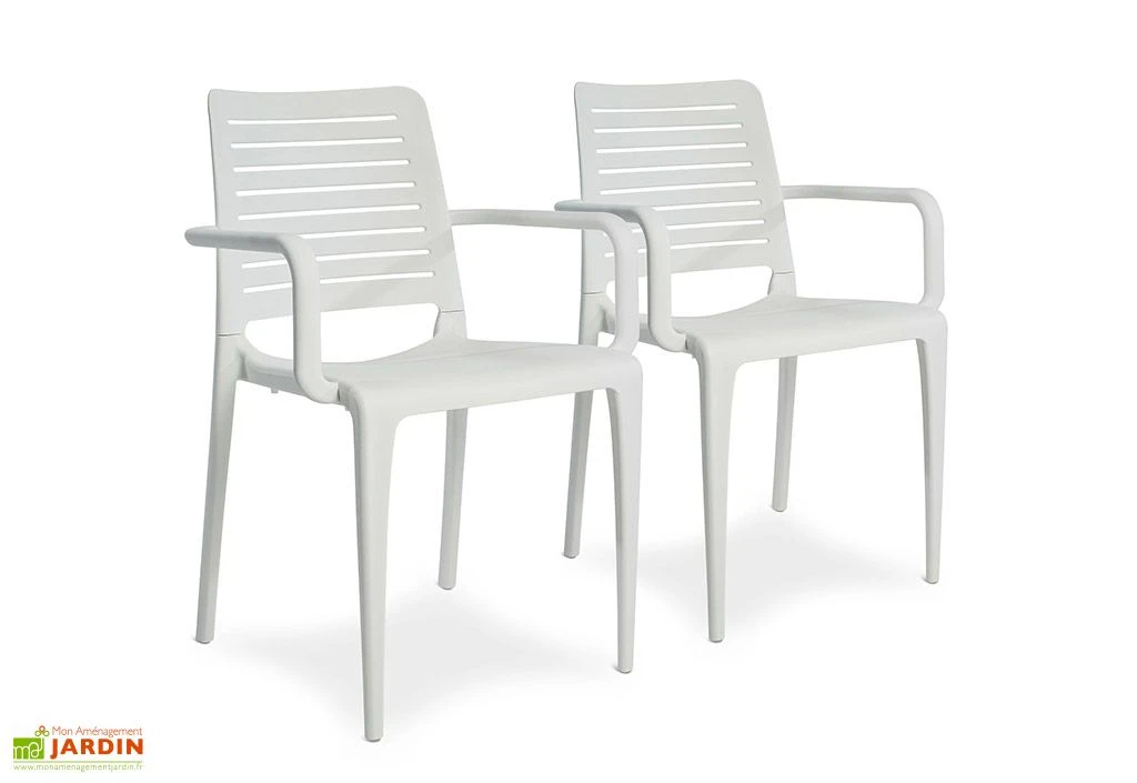 Lot De 2 Fauteuils De Jardin Empilables En Polypropylène Park 1 Lot De 2 Fauteuils De Jardin Empilables En Polypropylène Park