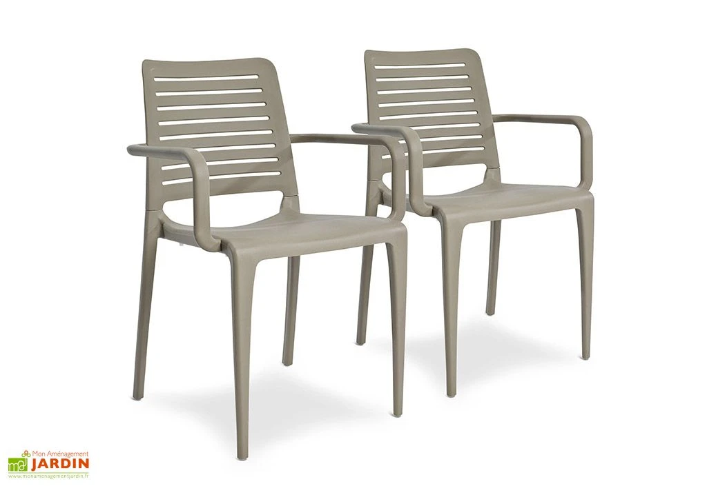 Lot De 2 Fauteuils De Jardin Empilables En Polypropylène Park 6 Lot De 2 Fauteuils De Jardin Empilables En Polypropylène Park – Image 6