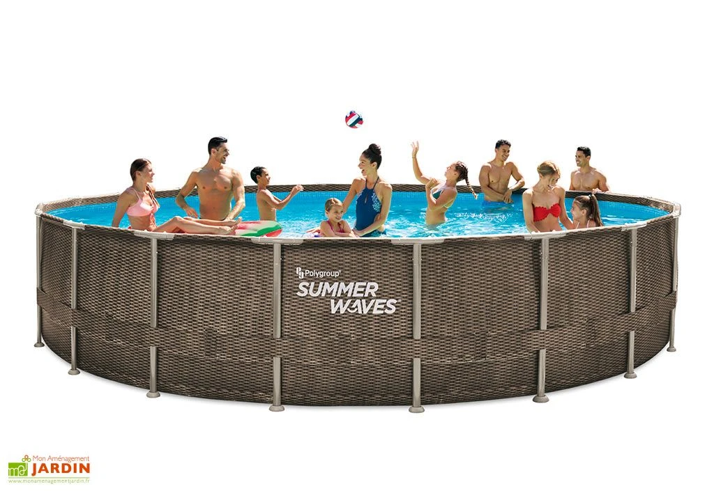 Summer Waves Piscine Hors-sol Tubulaire Ronde ∅610 X 105 Cm – PVC Bleu 1 Summer Waves Piscine Hors-sol Tubulaire Ronde ∅610 X 105 Cm – PVC Bleu