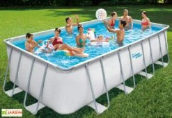 Summer Waves Piscine Hors-sol Tubulaire Rectangulaire – 549 X 274 X 132 Cm
