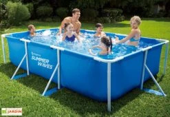 Summer Waves Piscine Hors-sol Tubulaire Rectangulaire – 300 X 200 X 75 Cm