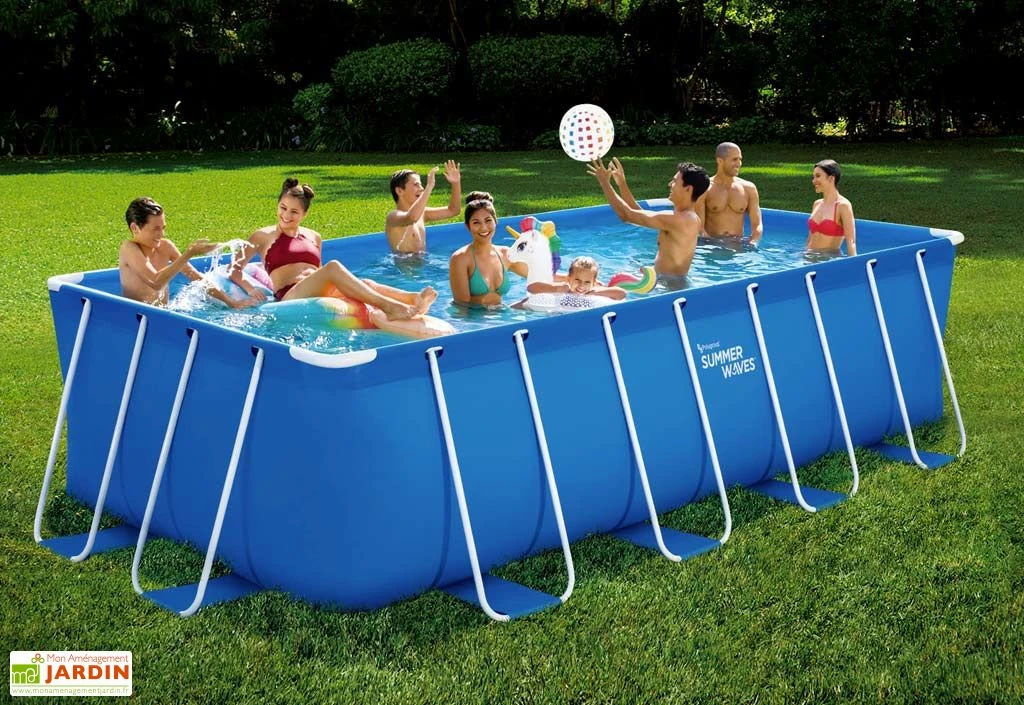 Summer Waves Piscine Hors-sol Tubulaire Rectangulaire – 4,88 X 2,44 X 1,22 M 1 Summer Waves Piscine Hors-sol Tubulaire Rectangulaire – 4,88 X 2,44 X 1,22 M