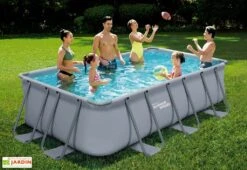 Summer Waves Piscine Hors-sol Tubulaire Rectangulaire - 4 X 2 X 1 M