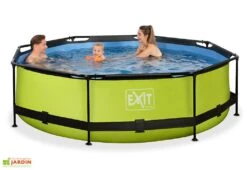 EXIT TOYS Piscine Hors Sol Tubulaire Ronde – 300 X 76 Cm 11 EXIT TOYS Piscine Hors Sol Tubulaire Ronde – 300 X 76 Cm -Hevea Jardin Magasin piscine tubulaire ronde exit toys 300cm citron vert
