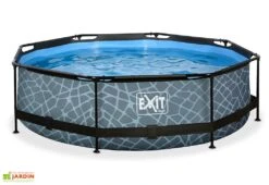 EXIT TOYS Piscine Hors Sol Tubulaire Ronde – 300 X 76 Cm