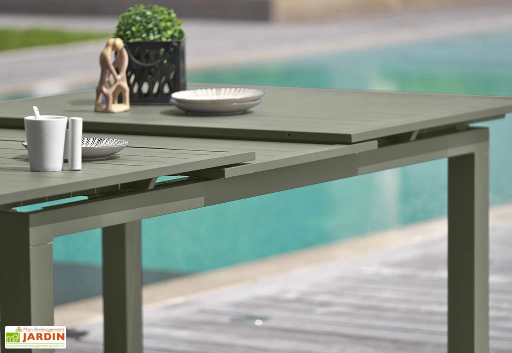Table De Jardin Extensible En Aluminium Miami 100 X 240/300 Cm 3 Table De Jardin Extensible En Aluminium Miami 100 X 240/300 Cm – Image 3