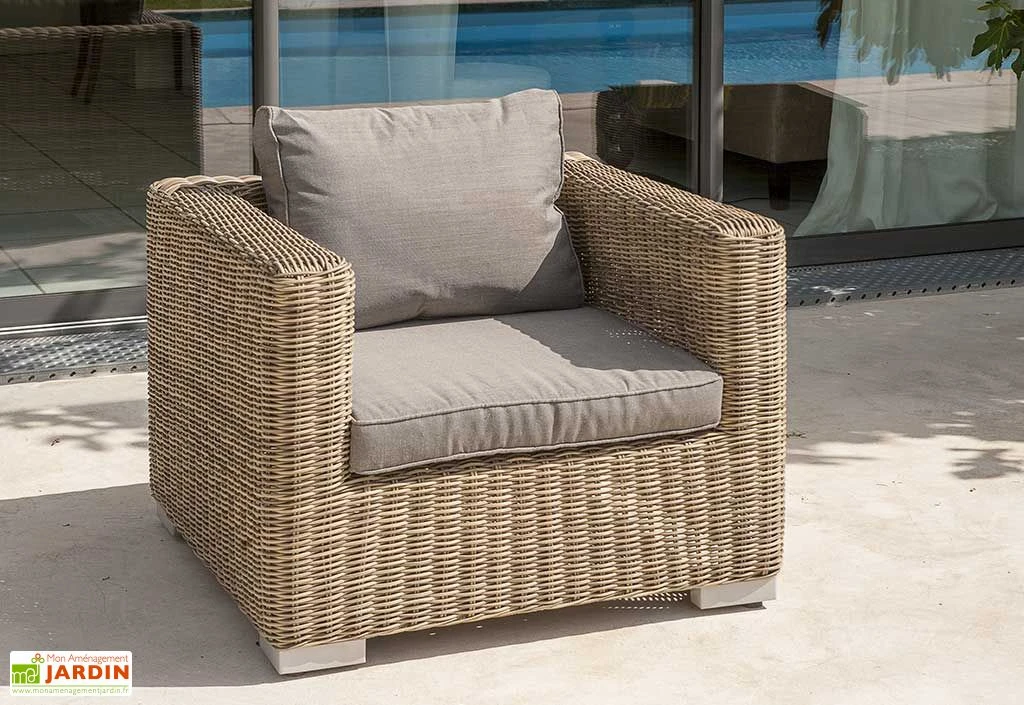 Salon De Jardin Résine Tressée Beige Montmartre - 7 Pièces 3 Salon De Jardin Résine Tressée Beige Montmartre - 7 Pièces – Image 3