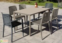 Salon De Jardin : 1 Table 160 X 90 Cm + 4 Chaises + 2 Fauteuils – Park 8 Salon De Jardin : 1 Table 160 X 90 Cm + 4 Chaises + 2 Fauteuils – Park -Hevea Jardin Magasin salon de jardon table 6 chaises 9