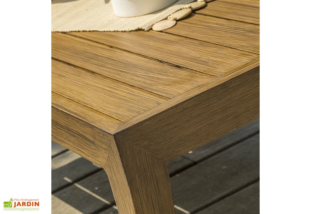 Salon De Jardin 4 Places Aluminium Effet Bois Portofino 3 Salon De Jardin 4 Places Aluminium Effet Bois Portofino – Image 3