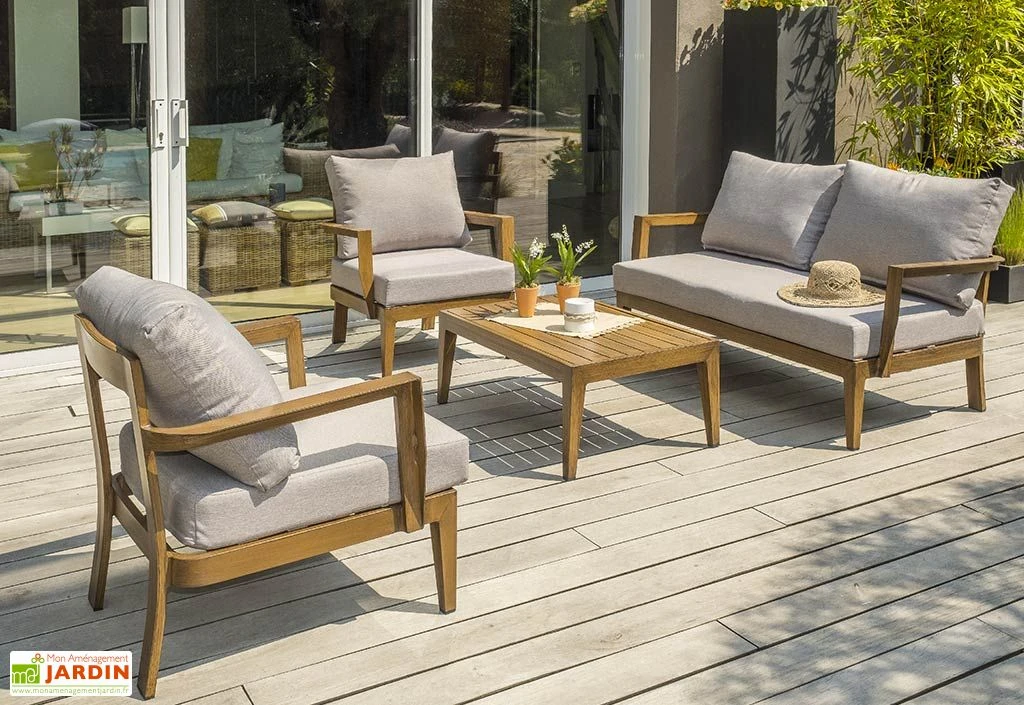 Salon De Jardin 4 Places Aluminium Effet Bois Portofino 1 Salon De Jardin 4 Places Aluminium Effet Bois Portofino