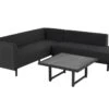 Salon De Jardin 4 Places En Aluminium Et Tissu Dion Corner Set