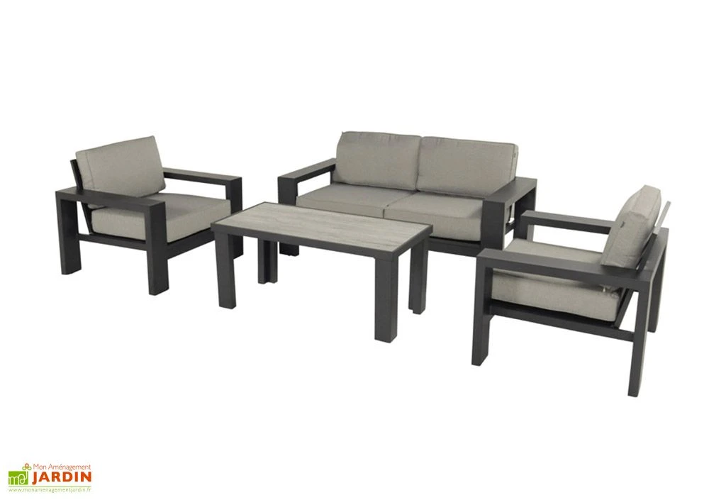 Salon De Jardin 4 Places En Aluminium Titan 2 Salon De Jardin 4 Places En Aluminium Titan – Image 2