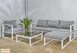 Salon De Jardin 5 Places En Aluminium - Lima