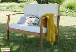 Salon De Jardin 6 Places Acacia – 1 Canapé, 1 Table Basse 2 Fauteuils -Hevea Jardin Magasin salon jardin acacia blanc 5