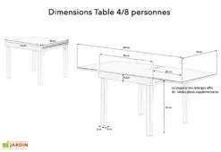 Table De Jardin Aluminium Modulo Gris Anthracite (Pls Dimensions) 10 Table De Jardin Aluminium Modulo Gris Anthracite (Pls Dimensions) -Hevea Jardin Magasin salon jardin aluminium gris anthracite modulo 4 12 personnes 6 2