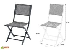 Chaises Pliantes En Aluminium Modulo (Lot De 2) -Hevea Jardin Magasin salon jardin aluminium gris anthracite modulo 4 12 personnes chaise fauteuil 1