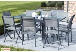 Hevea Jardin Magasin -Hevea Jardin Magasin salon jardin aluminium modulo48 gris