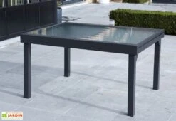 Salon De Jardin Modulo : Table Extensible + 10 Fauteuils Gris -Hevea Jardin Magasin salon jardin aluminium modulo610 gris 1
