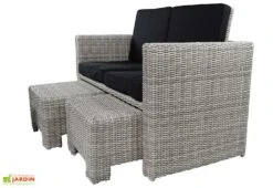 Salon De Jardin En Aluminium Et Résine Tressée Oceane Lunch – 8 Places -Hevea Jardin Magasin salon jardin aluminium resine tressee 8 places oceane lunch 1