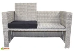 Salon De Jardin En Aluminium Et Résine Tressée Oceane Lunch – 8 Places -Hevea Jardin Magasin salon jardin aluminium resine tressee 8 places oceane lunch 2