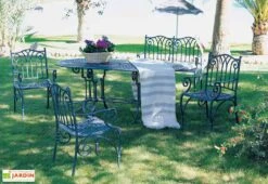 Salon De Jardin En Aluminium Sahara : 1 Table + 4 Fauteuils