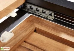 Salon De Jardin Bali Aluminium Et Teck : Table Extensible + 6 Fauteuils -Hevea Jardin Magasin salon jardin bali table extensible mecanisme 2