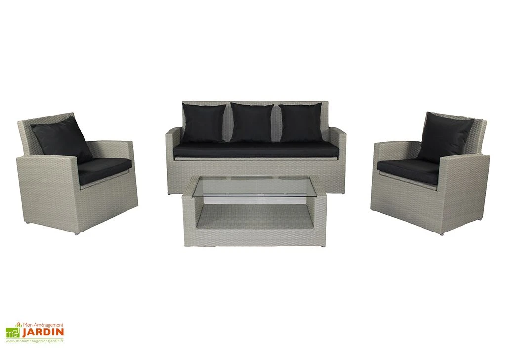 Salon De Jardin En Résine Tressée Portovecchio 5 Places 3 Salon De Jardin En Résine Tressée Portovecchio 5 Places – Image 3