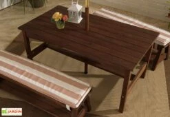 KidKraft Salon De Jardin Bois Pour Enfants : Table, Bancs, Parasol Taupe -Hevea Jardin Magasin salon jardin enfant table banc bois parasol 5