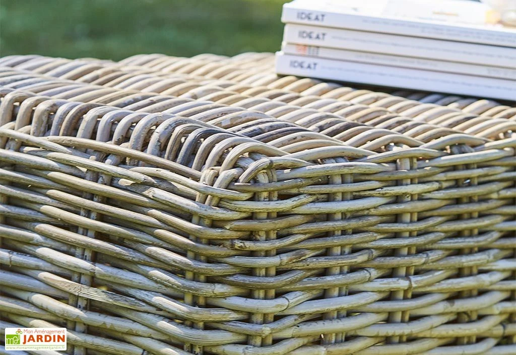 Salon De Jardin En Kubu 4/5 Places – 2 Tables, 1 Canapé Et 2 Fauteuils 5 Salon De Jardin En Kubu 4/5 Places – 2 Tables, 1 Canapé Et 2 Fauteuils – Image 5