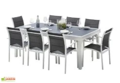 Salon De Jardin Modulo : Table Extensible + 8 Fauteuils