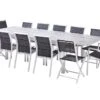 Salon De Jardin Aluminium : Table Extensible 200/320 Cm + Fauteuils