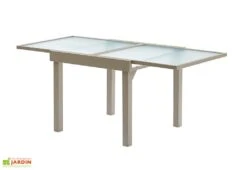 Salon De Jardin Modulo : Table Extensible + 4 Fauteuils -Hevea Jardin Magasin salon jardin modulo wilsa table extensible 4fauteuils aluminium verre 6