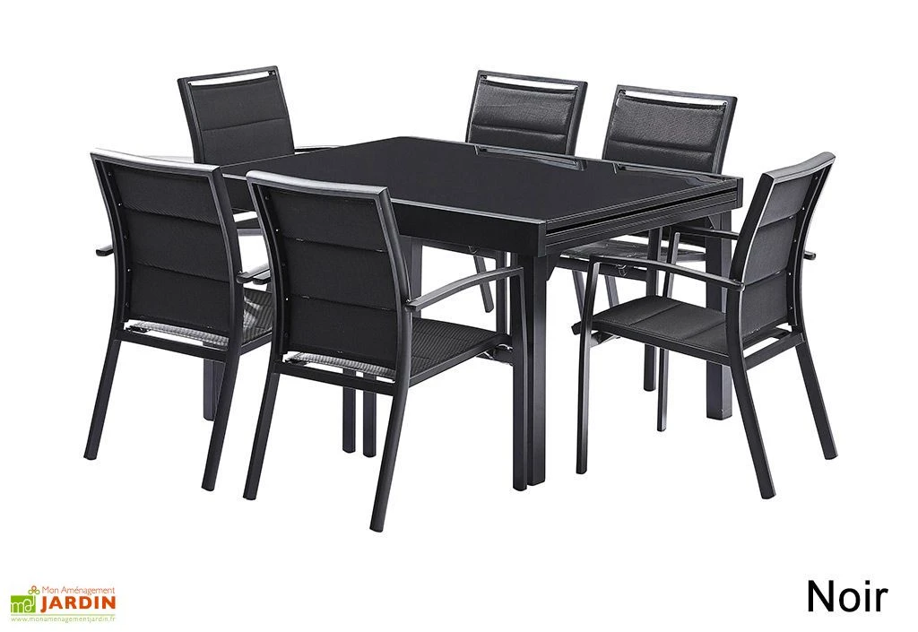 Salon De Jardin Modulo : Table Extensible + 6 Fauteuils 2 Salon De Jardin Modulo : Table Extensible + 6 Fauteuils – Image 2
