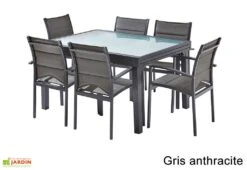 Salon De Jardin Modulo : Table Extensible + 6 Fauteuils 8 Salon De Jardin Modulo : Table Extensible + 6 Fauteuils -Hevea Jardin Magasin salon jardin modulo wilsa table extensible 6fauteuils aluminium verre 2 1