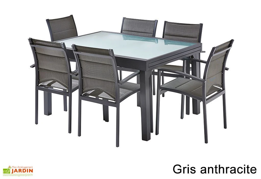 Salon De Jardin Modulo : Table Extensible + 6 Fauteuils 3 Salon De Jardin Modulo : Table Extensible + 6 Fauteuils – Image 3