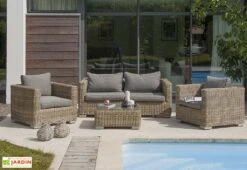 Salon De Jardin Montmartre Miel En Résine Tressée 4 Places