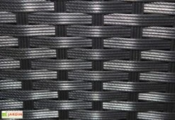 Salon De Jardin Résine Tressée Encastrable Noir : 1 Table + 8 Fts -Hevea Jardin Magasin salon jardin resine tressee encastrable noir 8fauteuils 3