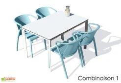 Hevea Jardin Magasin -Hevea Jardin Magasin salon jardin table 120x80 4fauteuils fado 3