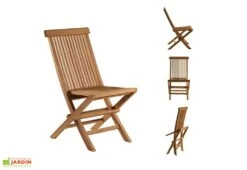 Salon De Jardin En Bois De Teck – 1 Table Carrée 140 Cm Et 8 Chaises -Hevea Jardin Magasin salon jardin teck brut carre 3