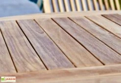 Salon De Jardin En Bois De Teck – 1 Table Ovale 240 Cm Et 8 Chaises -Hevea Jardin Magasin salon jardin teck brut ovale 5