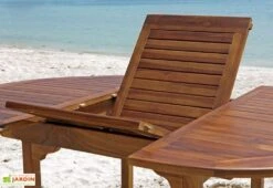 Salon De Jardin En Bois De Teck – 1 Table 170 Cm Et 4 Chaises -Hevea Jardin Magasin salon jardin teck huile c4 6